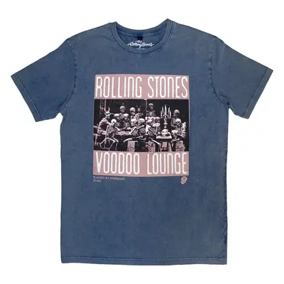 The Rolling Stones T-Shirt Voodoo Skulls Stone Wash Unisex Denim Blue