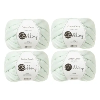 Bobbiny Cotton Candy Milky Green Knitting Yarn