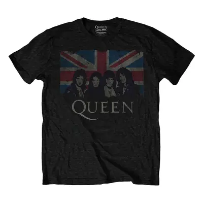 Queen T-Shirt Vintage Union Jack Unisex Black