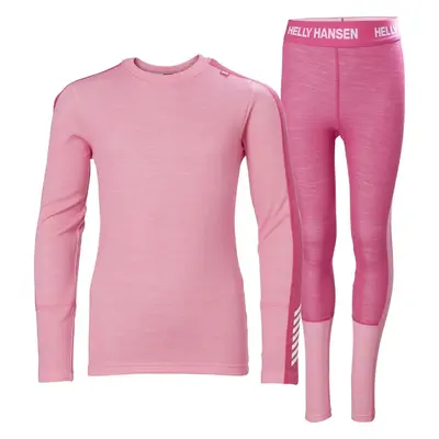 Helly Hansen JR Lifa Merino Midweight Set Sugar Pink Base Layer