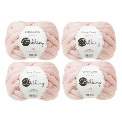 Bobbiny Cotton Candy Pastel Pink Knitting Yarn