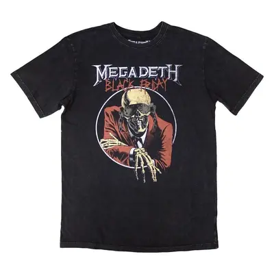 Megadeth T-Shirt Black Friday Stone Wash Unisex Charcoal Grey