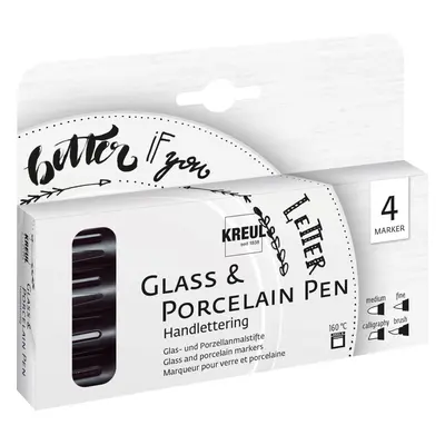 Kreul Handlettering Set Glass and Porcelain Marker pcs