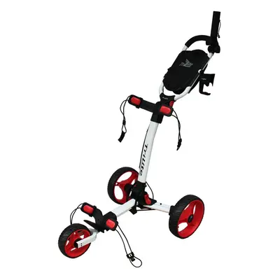 Axglo TriLite White/Red Manual Golf Trolley