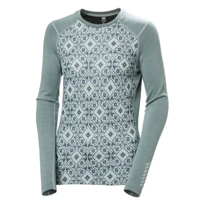 Helly Hansen Women’s LIFA Merino Midweight Graphic Long-Sleeve Crew Cactus Star Thermal Underwea