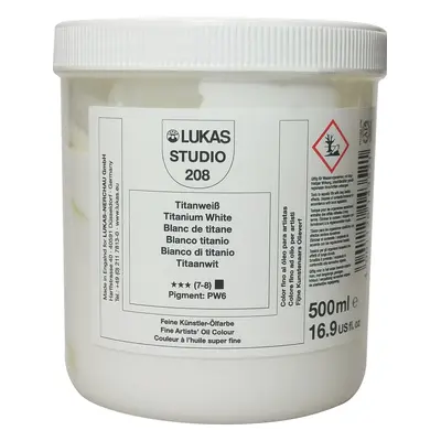 Lukas Studio Plastic Pot Oil Paint Titanium White ml pc