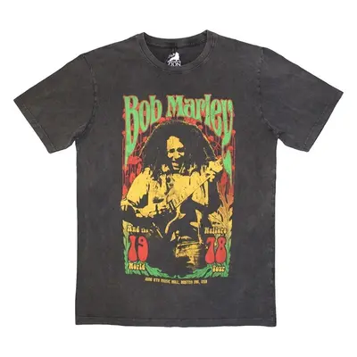 Bob Marley T-Shirt Stone Wash Unisex Charcoal Grey