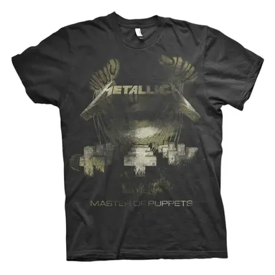 Metallica T-Shirt Master of Puppets Distressed Unisex Black