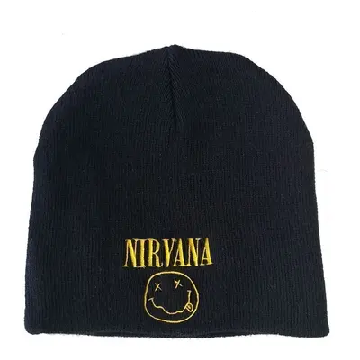 Nirvana Hat Face Logo Black