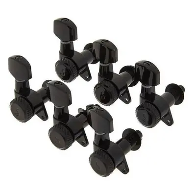 Schaller M6 Locking 6L Black Guitar Tuning Machines