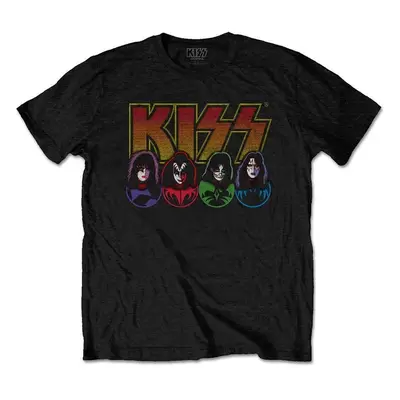 Kiss T-Shirt Logo, Faces & Icons Unisex Black