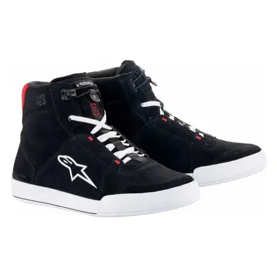 Alpinestars Chrome Shoes Black/White/Bright Red Motorcycle Boots