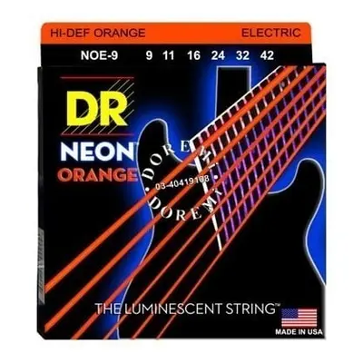 DR Strings NOE-9 Neon E-guitar strings