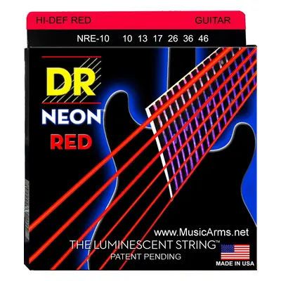 DR Strings NRE-10 Neon E-guitar strings