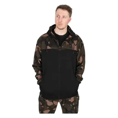 Fox Fishing Hoodie LW Black/Camo Split Zip Hoody