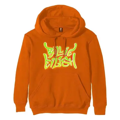 Billie Eilish Hoodie Airbrush Flames Blohsh Orange