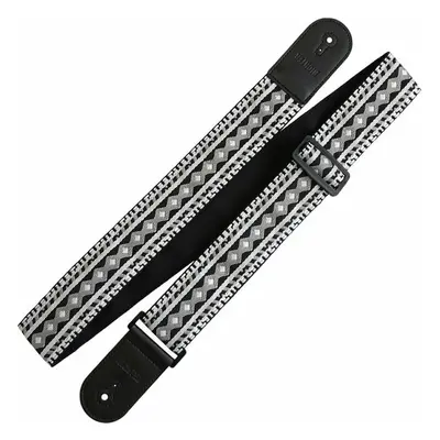 Richter Retro Textile guitar strap Black / White