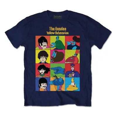 The Beatles T-Shirt Yellow Submarine Characters Unisex Navy Blue