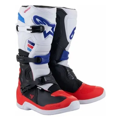 Alpinestars Tech Boots White/Bright Red/Dark Blue Motorcycle Boots