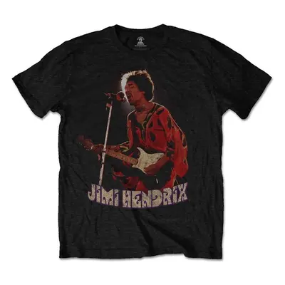 Jimi Hendrix T-Shirt Orange Kaftan Unisex Black