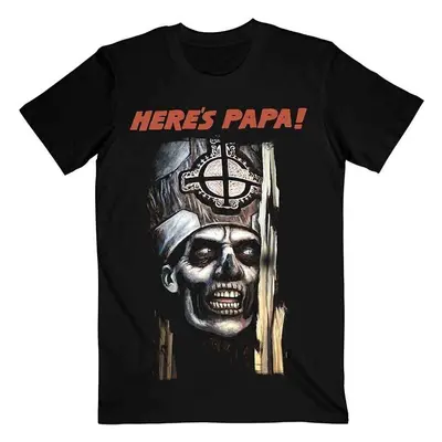 Ghost T-Shirt Here's Papa Unisex Black