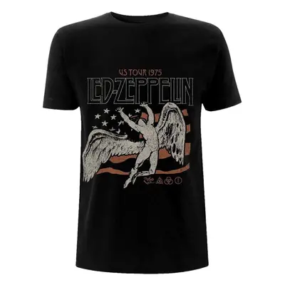 Led Zeppelin T-Shirt US Tour Flag Unisex Black