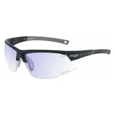 R2 Racer Charcoal Black/Clear To Grey Photochromatic/Bluelight Blocker Cycling Glasses