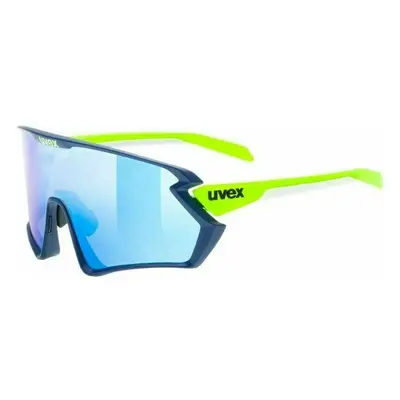 UVEX Sportstyle 2.0 Blue Yellow Mat/Mirror Blue Cycling Glasses