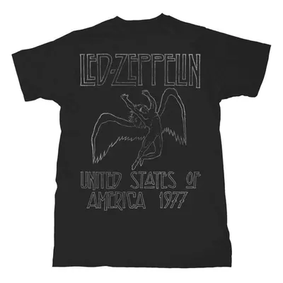 Led Zeppelin T-Shirt USA '77. Unisex Black