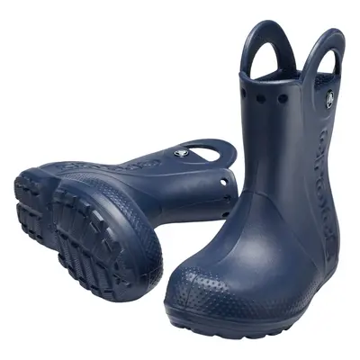 Crocs Kids' Handle It Rain Rubber Boots Navy