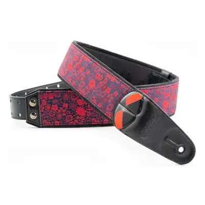 RightOnStraps Daisy Textile guitar strap Red