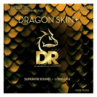 DR Strings Dragon Skin+ Coated Phosphor Bronze Bluegrass Guitar strings