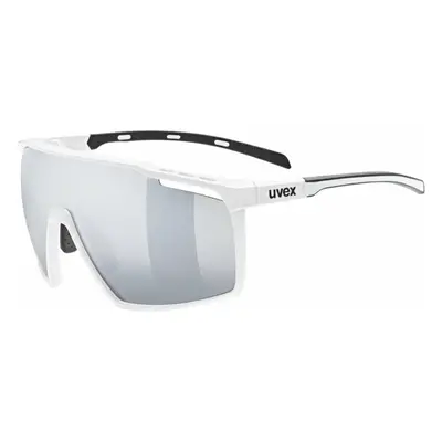 UVEX MTN Perform White Matt/Mirror Silver Cycling Glasses