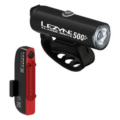 Lezyne Classic Drive 500+/Stick Drive Pair Satin Black Front lm / Rear lm Front-Rear Cycling lig