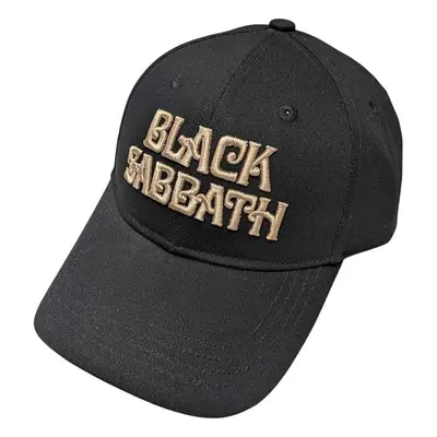 Black Sabbath Cap Text Logo Black