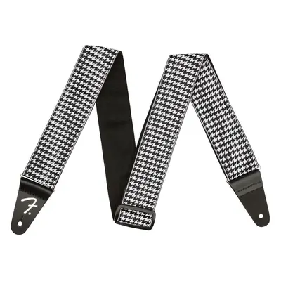 Fender Houndstooth Textile guitar strap White