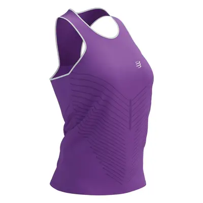 Compressport Performance Singlet W Royal Lilac/White Sleeveless Top