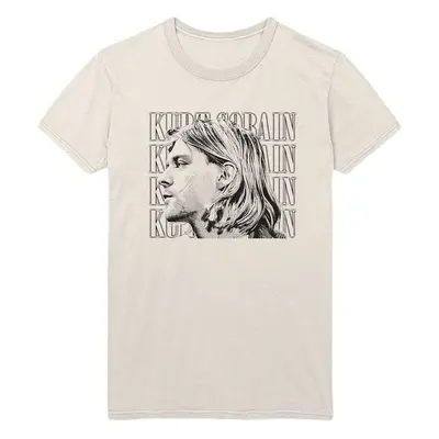 Kurt Cobain T-Shirt Contrast Profile Unisex Natural