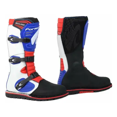 Forma Boots Boulder White/Red/Blue Motorcycle Boots