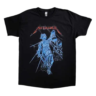 Metallica T-Shirt Blue Justice Unisex Black