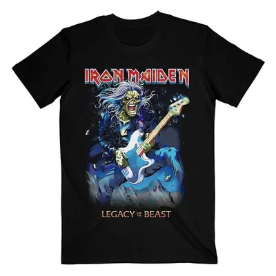 Iron Maiden T-Shirt Eddie on Bass Unisex Black