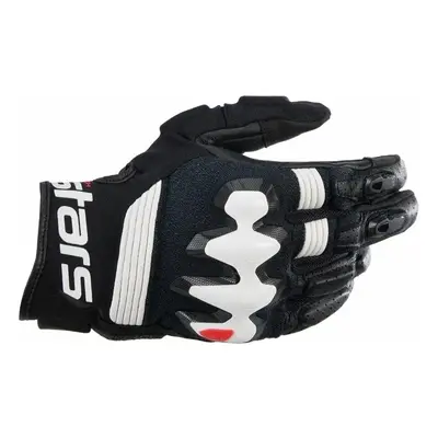 Alpinestars Halo Leather Gloves Black/White Motorcycle Gloves