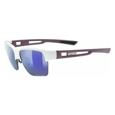 UVEX Sportstyle CV Pearl Plum Mat/Mirror Blue Sport Glasses