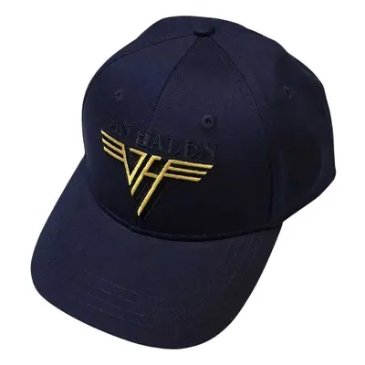 Van Halen Cap Text & Yellow Logo Navy Blue