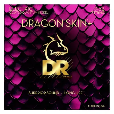 DR Strings Dragon Skin+ Coated string Light E-guitar strings