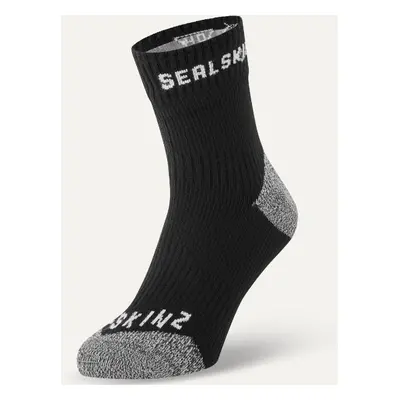 Sealskinz Waterproof All Weather Ankle Length Sock with Hydrostop Black/Grey Cycling Socks