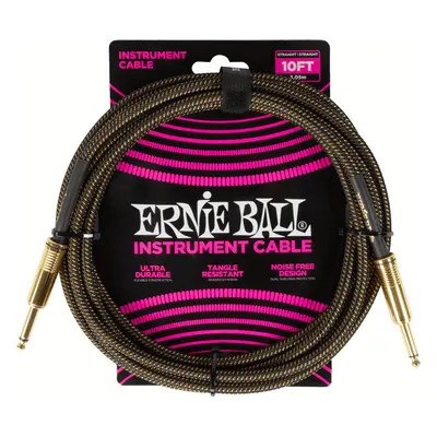 Ernie Ball Braided Instrument Cable Straight/Straight m Straight - Straight Instrument Cable