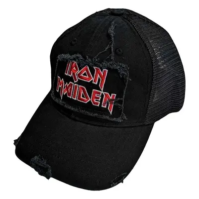 Iron Maiden Cap Scuffed Logo Black