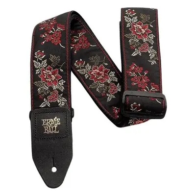 Ernie Ball Classic Jacquard Textile guitar strap Red Rose