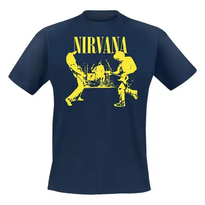 Nirvana T-Shirt Stage Unisex Navy Blue